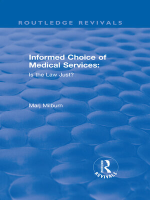 cover image of Informed Choice of Medical Services